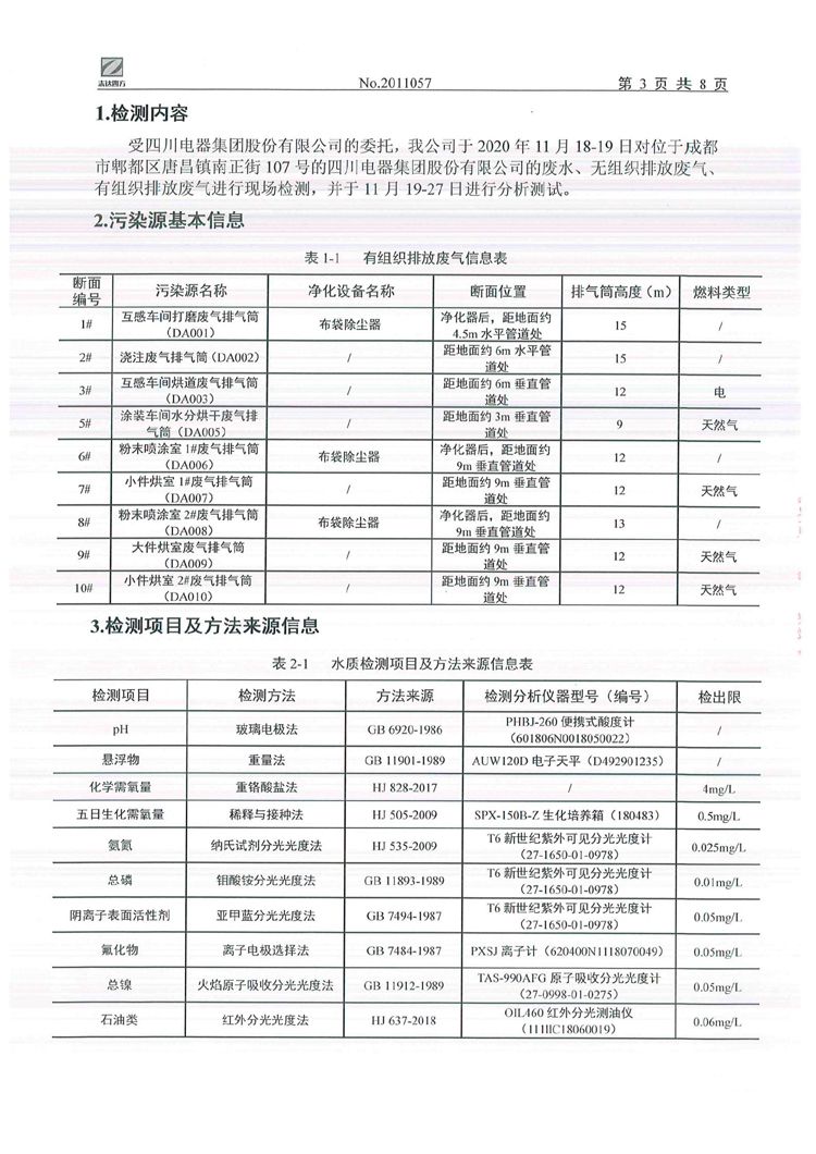 银河电器集团股份有限公司2020年环境信息公开